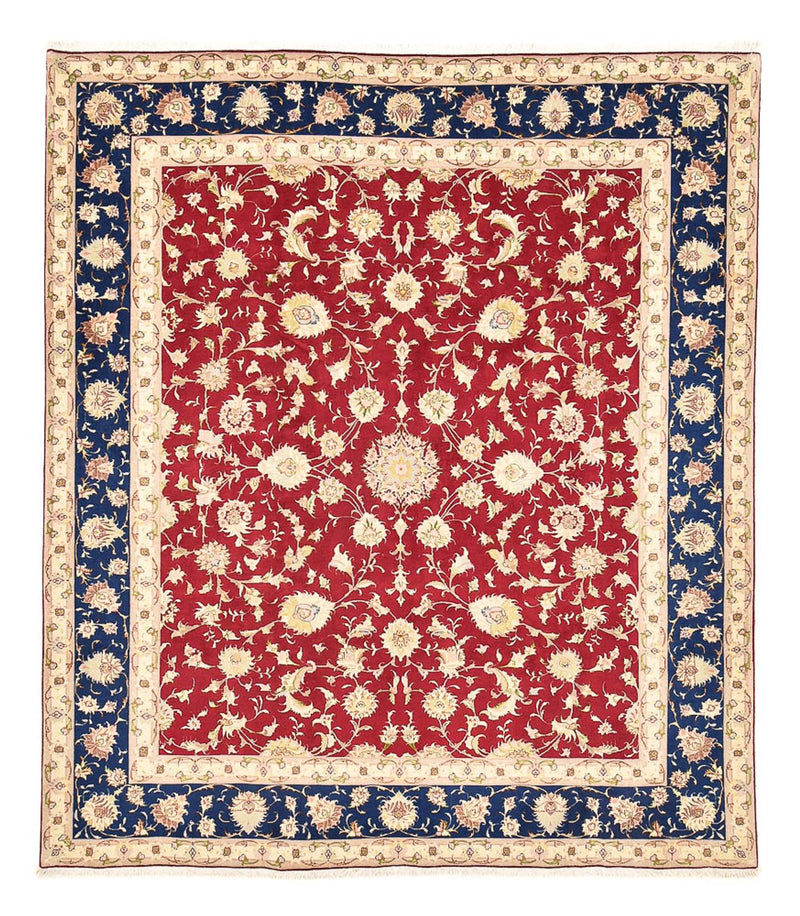 Täbriz - 50 Raj Teppich 253x290cm - Perserteppich - rot