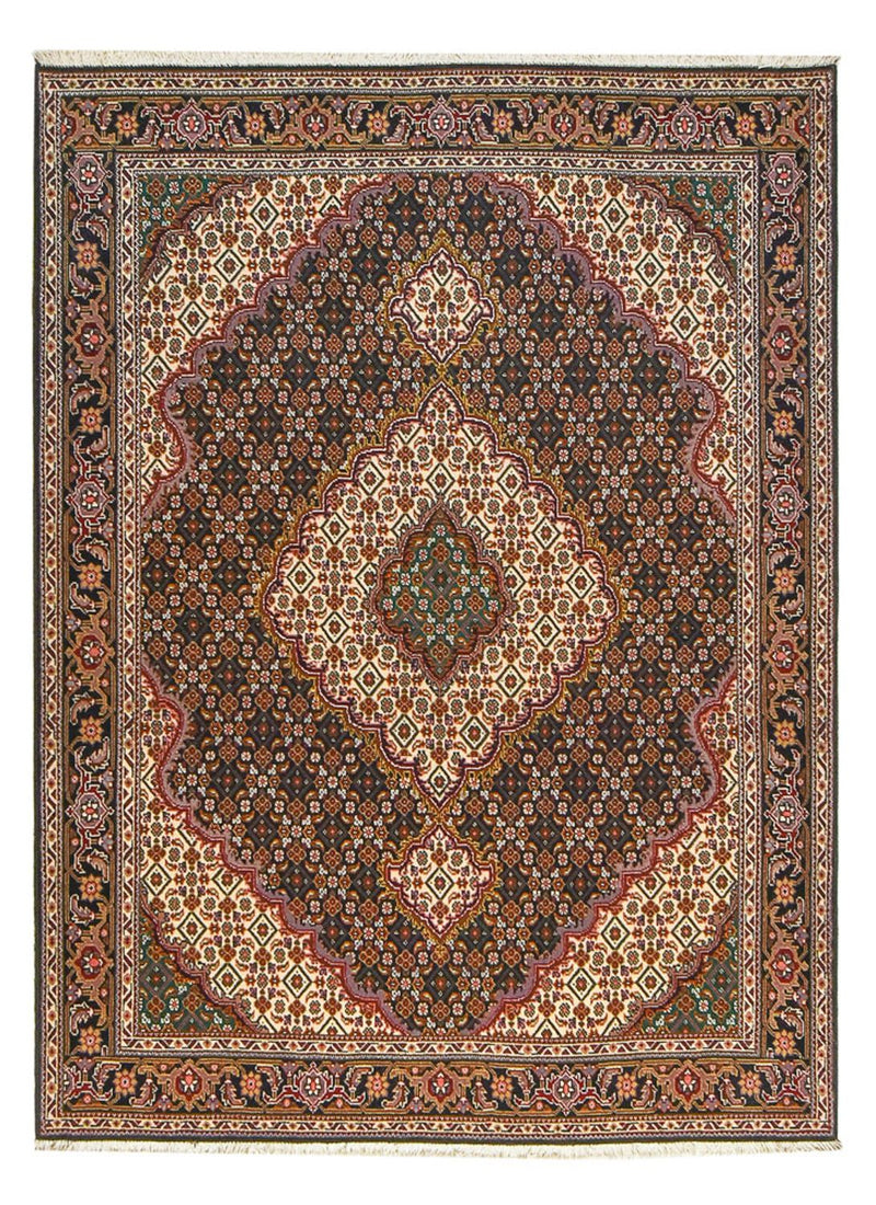 Täbriz - 50 Raj Teppich 150x201cm - Perserteppich - braun