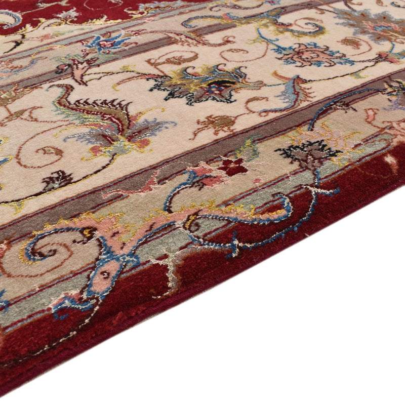 Täbriz - 50 Raj Teppich 198x305cm - Perserteppich - rot