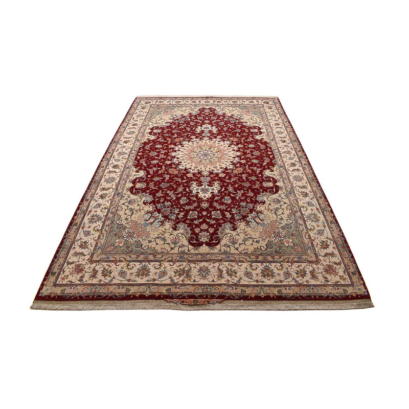 Täbriz - 50 Raj Teppich 198x305cm - Perserteppich - rot