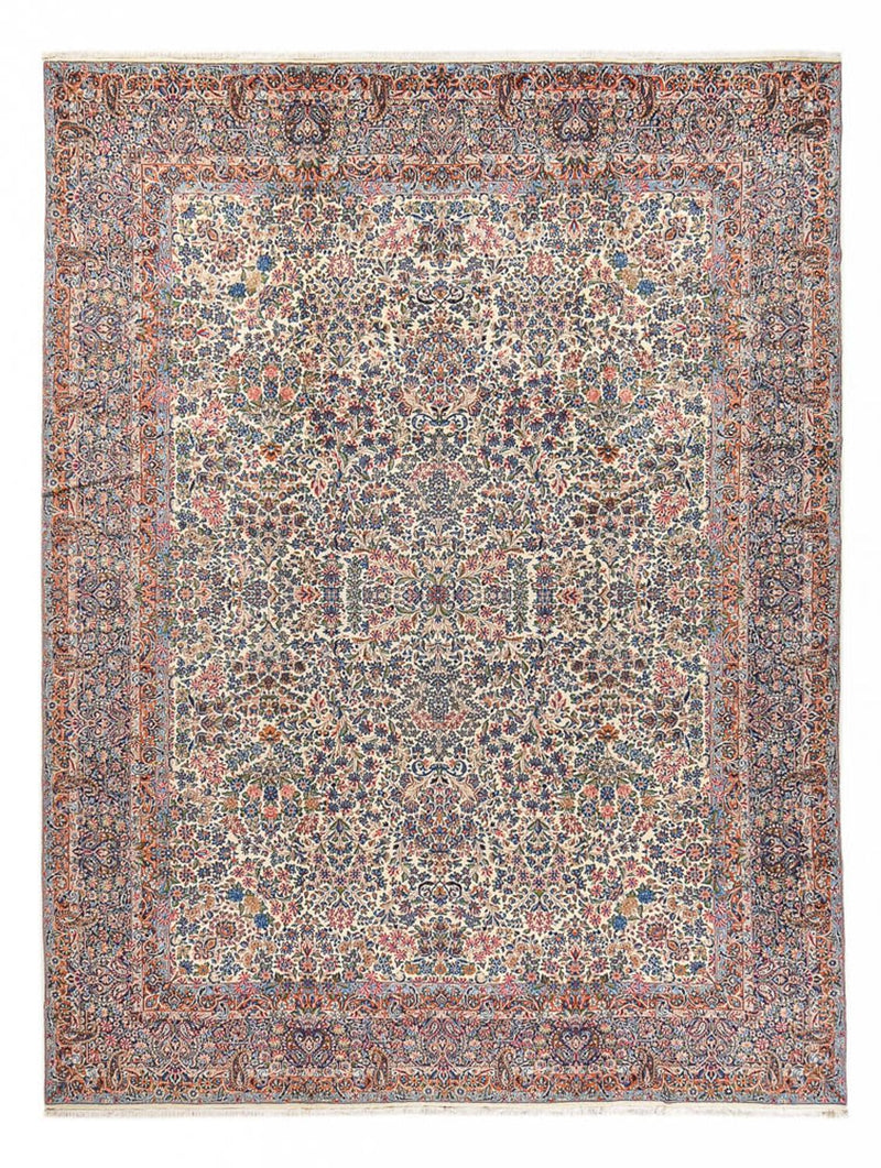 Kerman Teppich 338x480cm - Perserteppich - dunkelbeige