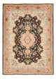Täbriz - 50 Raj Teppich 151x210cm - Perserteppich - dunkelblau