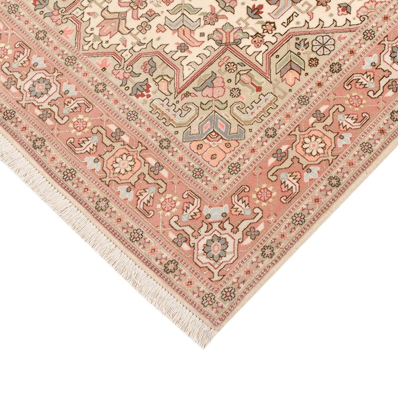 Täbriz - 50 Raj Teppich 102x159cm - Perserteppich - hellrot