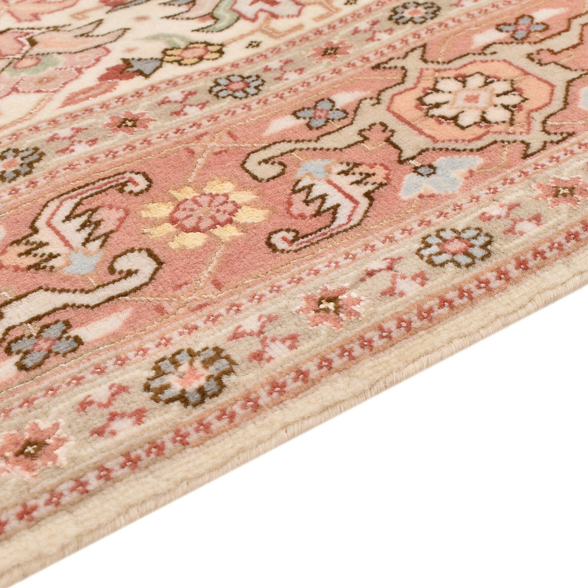 Täbriz - 50 Raj Teppich 102x159cm - Perserteppich - hellrot