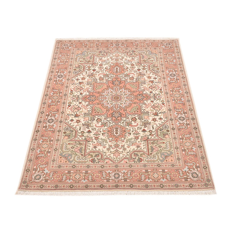 Täbriz - 50 Raj Teppich 102x159cm - Perserteppich - hellrot