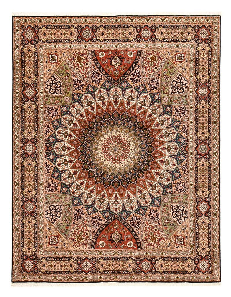 Täbriz - 50 Raj Teppich 205x260cm - Perserteppich - dunkelbeige