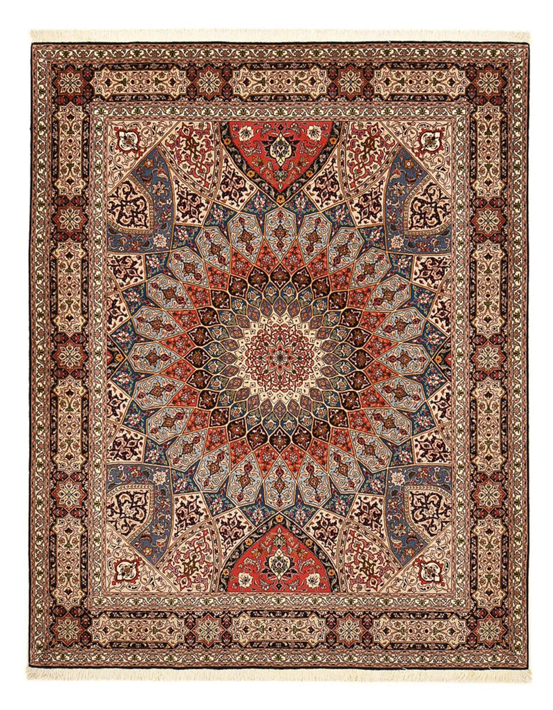Täbriz - 50 Raj Teppich 205x255cm - Perserteppich - dunkelbeige
