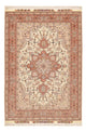 Täbriz - 50 Raj Teppich 105x161cm - Perserteppich - hellrot