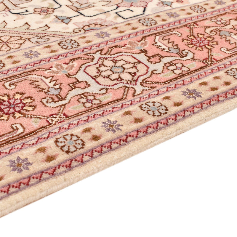 Täbriz - 50 Raj Teppich 105x161cm - Perserteppich - hellrot