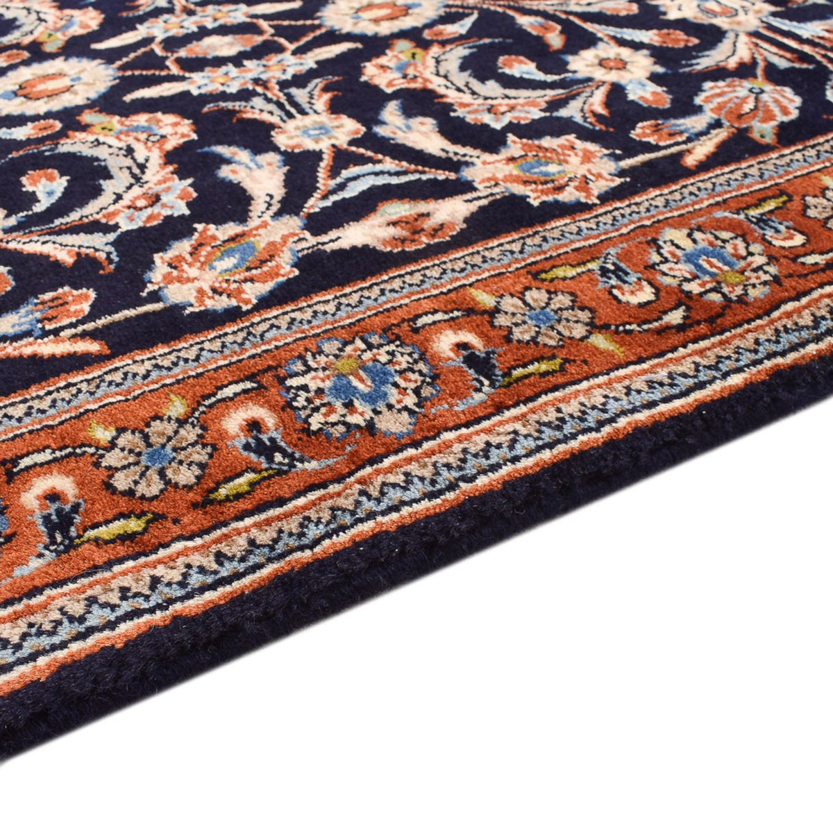 Kaschmar Teppich 74x334cm - Perserteppich - dunkelblau