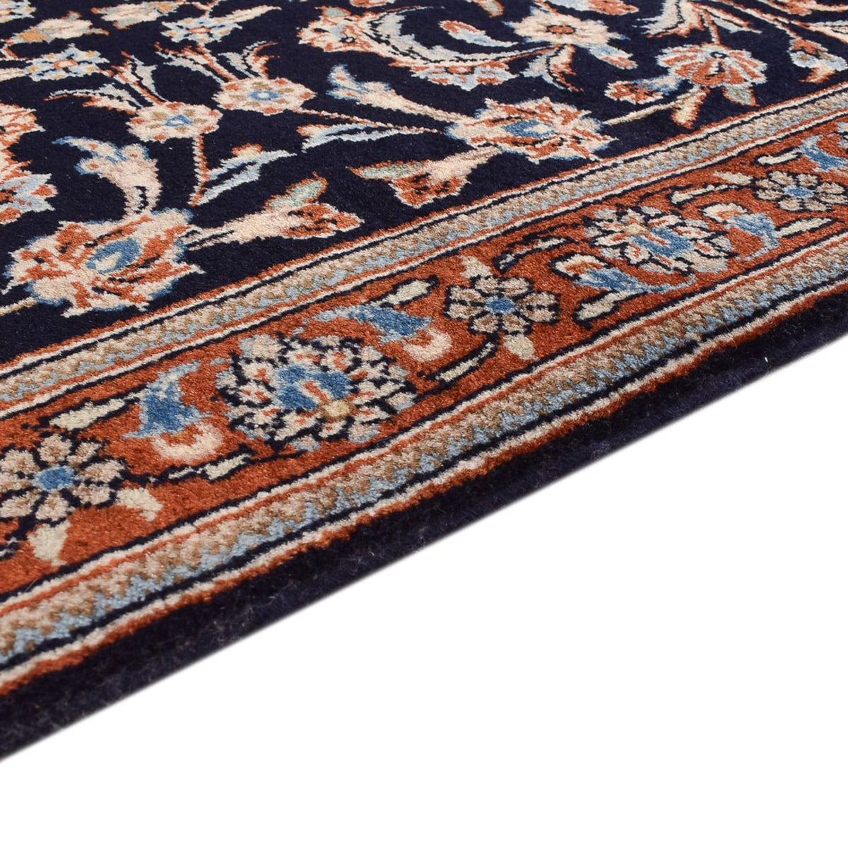 Kaschmar Teppich 74x330cm - Perserteppich - dunkelblau