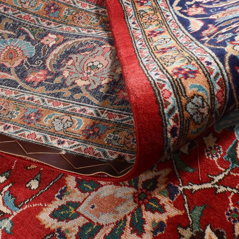 Täbriz - 40 Raj Teppich 301x382cm - Perserteppich - rot