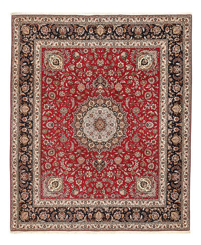 Täbriz - 50 Raj Teppich 249x295cm - Perserteppich - rot