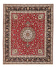 Täbriz - 50 Raj Teppich 249x295cm - Perserteppich - rot