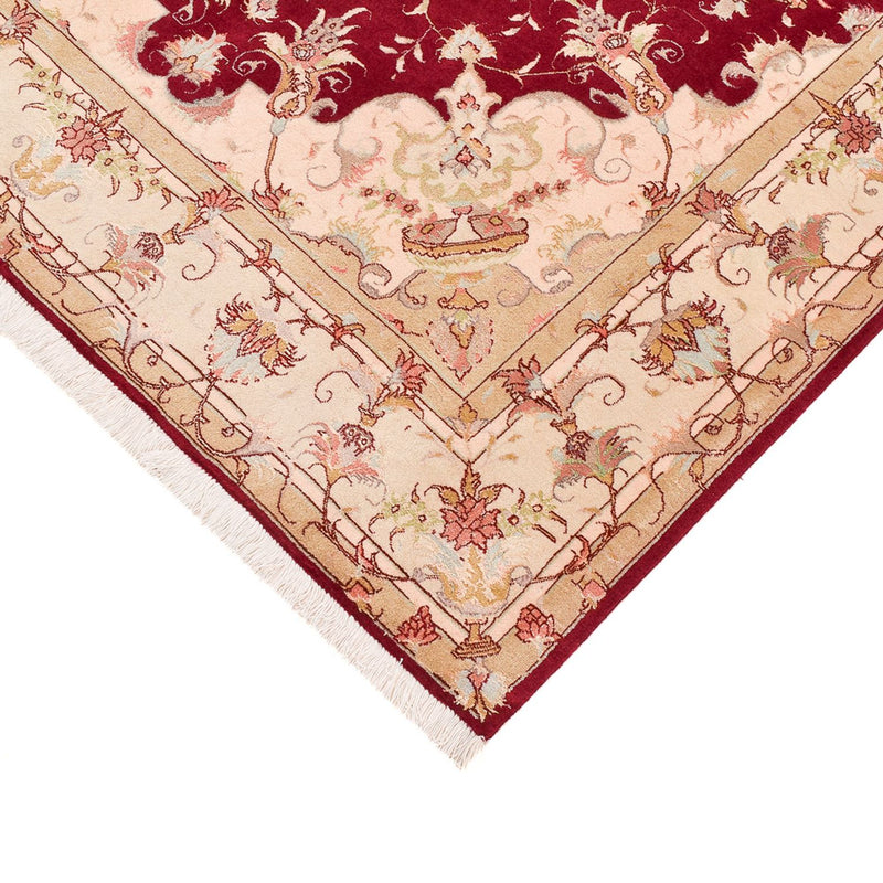 Täbriz - 50 Raj Teppich 148x191cm - Perserteppich - rot