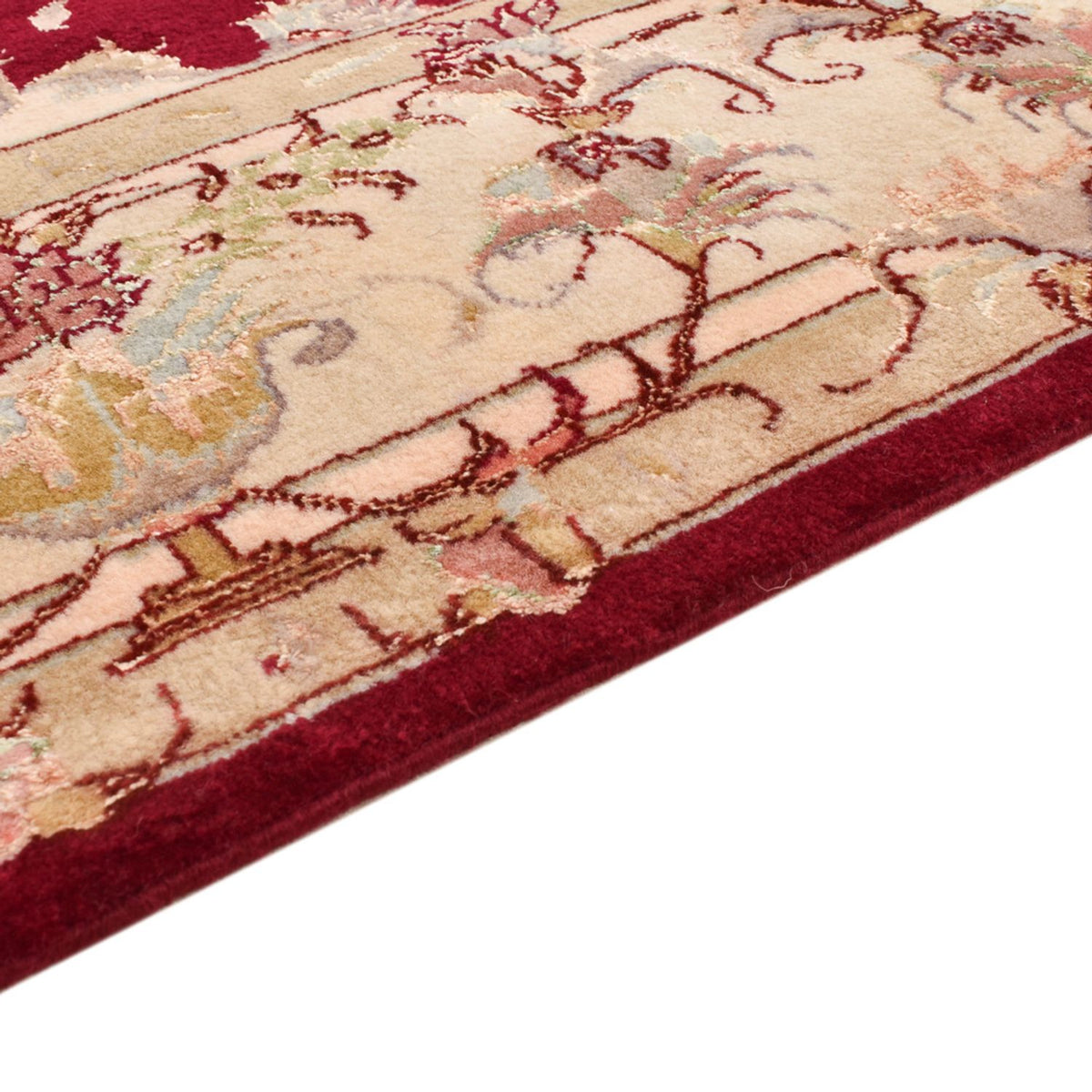 Täbriz - 50 Raj Teppich 148x191cm - Perserteppich - rot