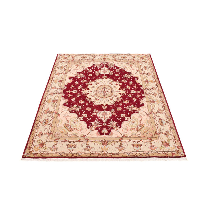 Täbriz - 50 Raj Teppich 148x191cm - Perserteppich - rot