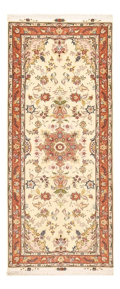 Täbriz - 50 Raj Teppich 80x197cm - Perserteppich - beige