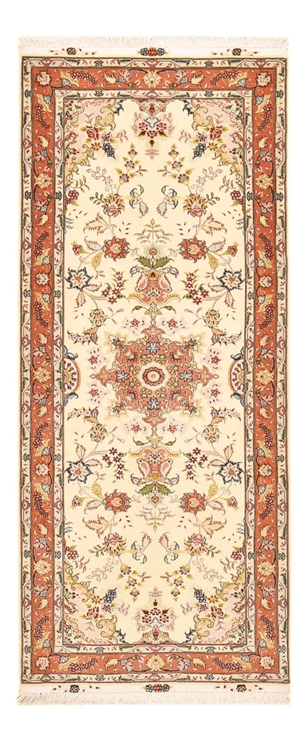 Täbriz - 50 Raj Teppich 80x197cm - Perserteppich - beige