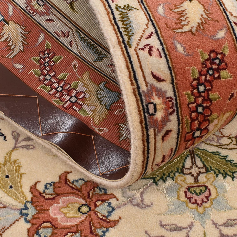 Täbriz - 50 Raj Teppich 80x197cm - Perserteppich - beige