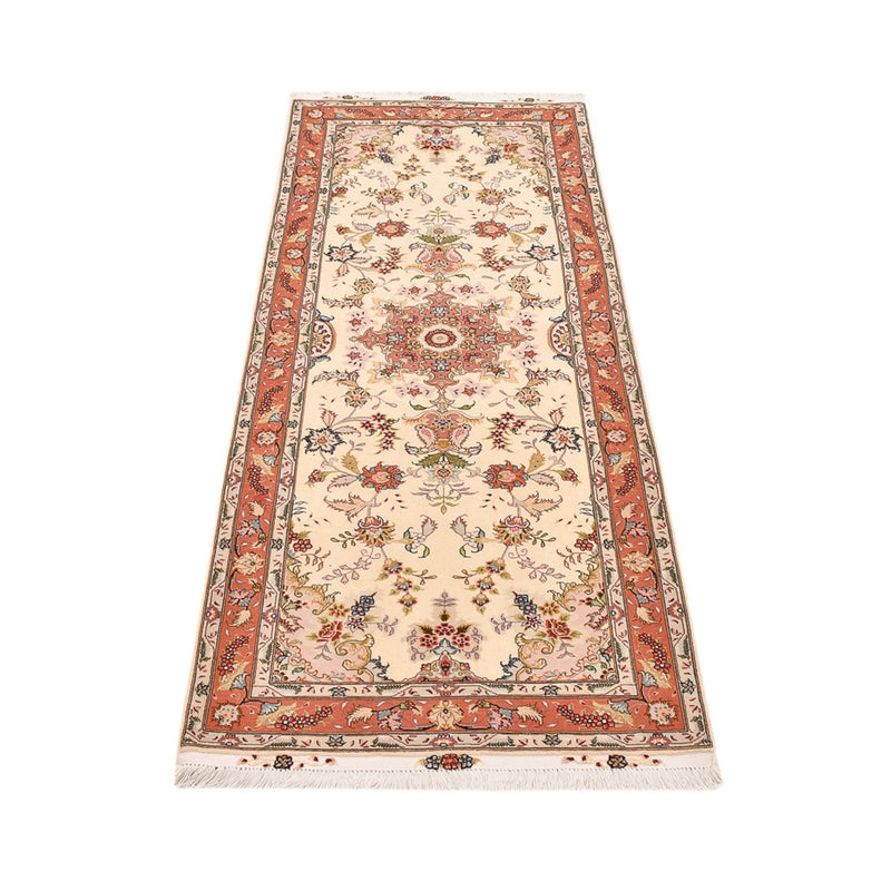 Täbriz - 50 Raj Teppich 80x197cm - Perserteppich - beige