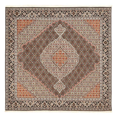 Täbriz - 40 Raj Teppich 198x202cm - Perserteppich - braun