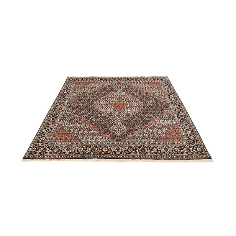 Täbriz - 40 Raj Teppich 198x202cm - Perserteppich - braun