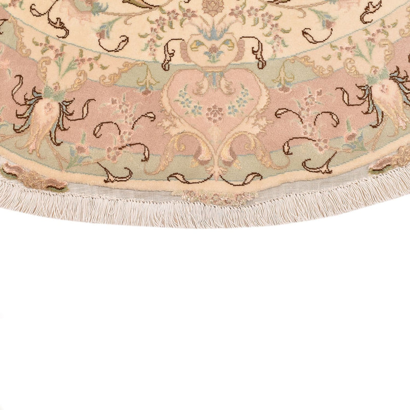 Täbriz - 50 Raj Teppich 150x150cm - Perserteppich - beige