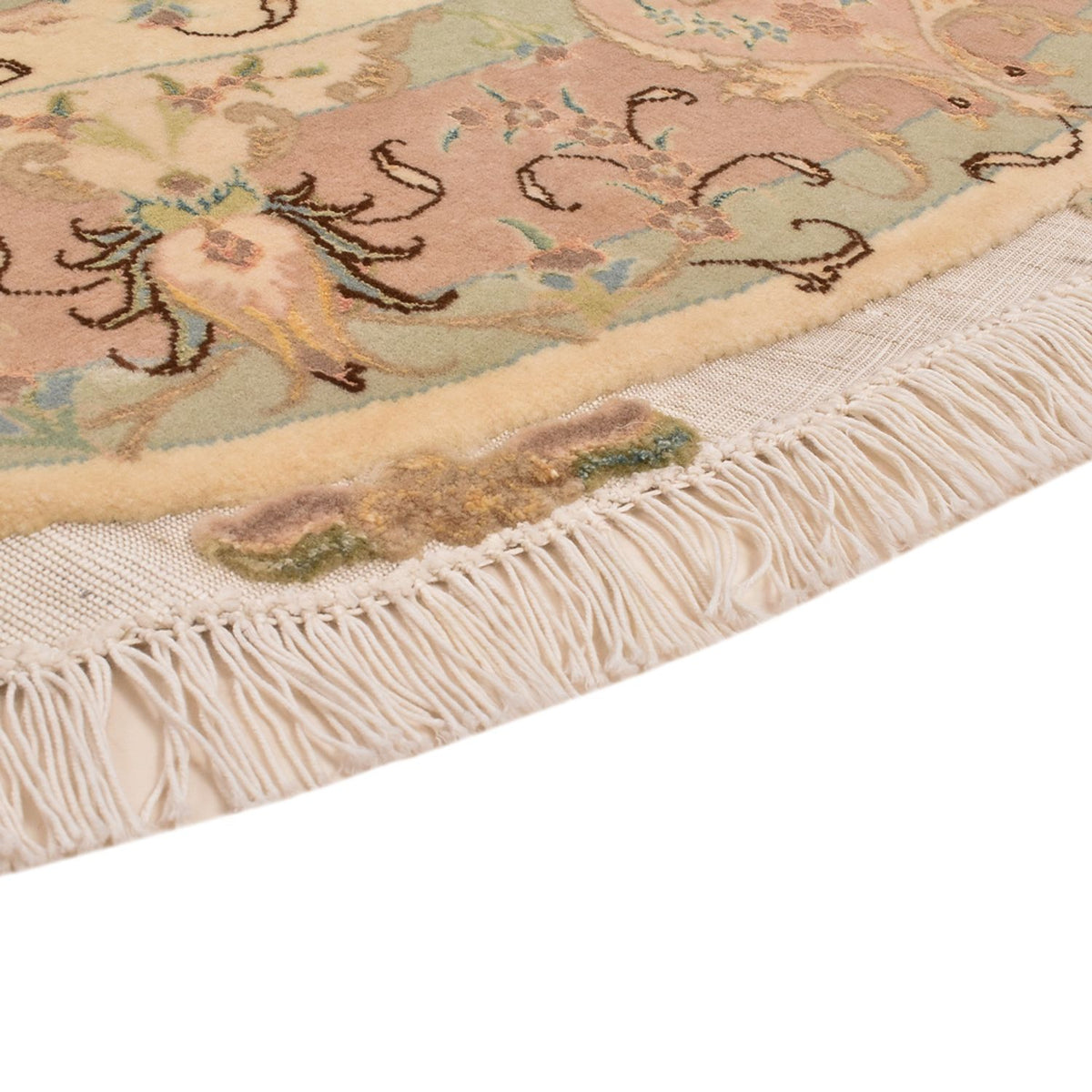 Täbriz - 50 Raj Teppich 150x150cm - Perserteppich - beige