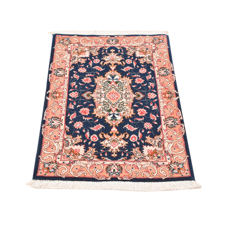 Täbriz - 50 Raj Teppich 59x91cm - Perserteppich - dunkelblau
