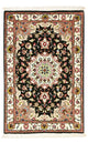 Täbriz - 50 Raj Teppich 60x90cm - Perserteppich - dunkelblau