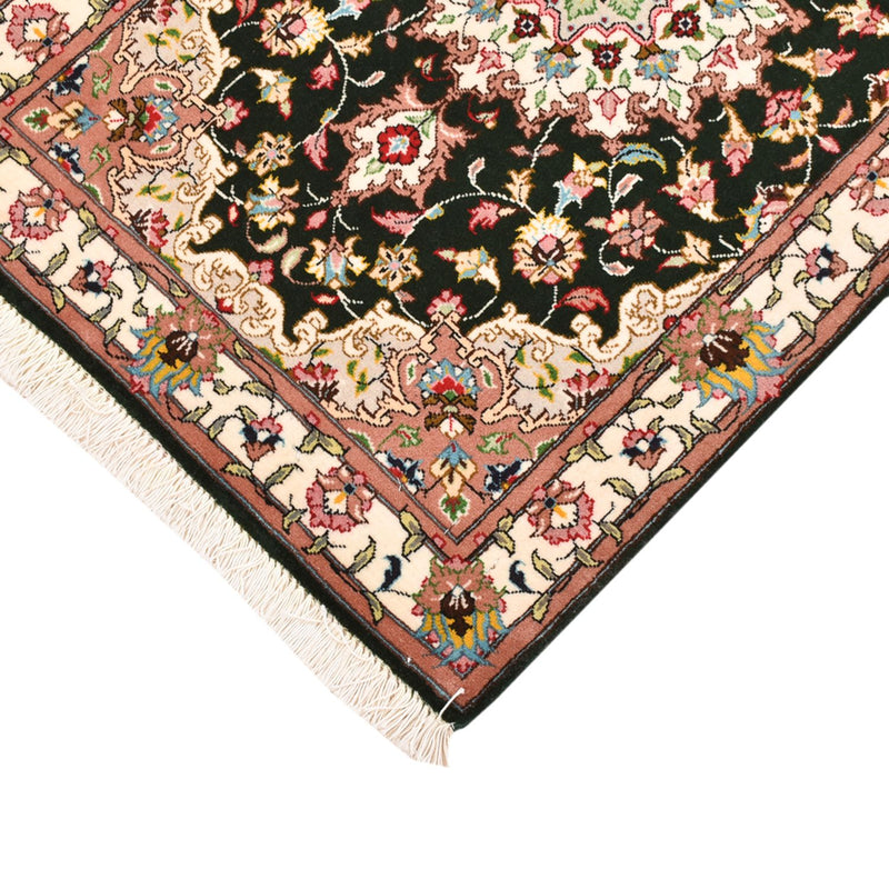 Täbriz - 50 Raj Teppich 60x90cm - Perserteppich - dunkelblau