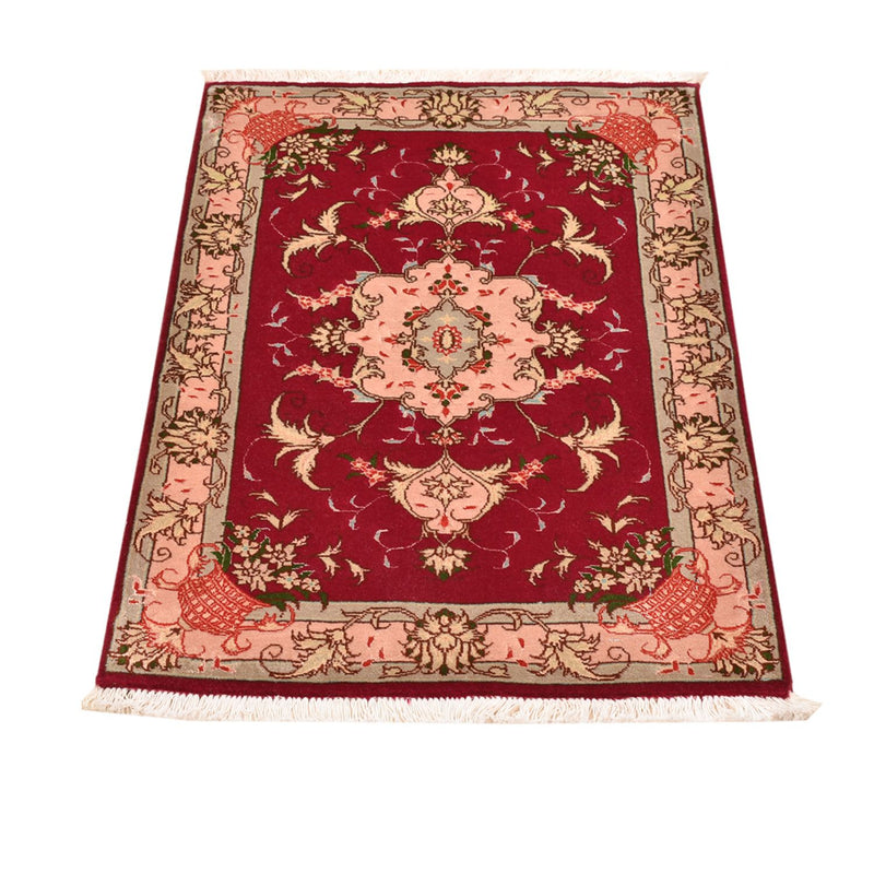 Täbriz - 50 Raj Teppich 60x90cm - Perserteppich - rot