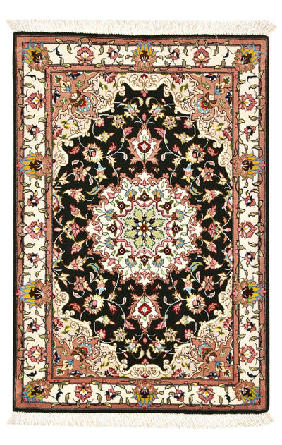 Täbriz - 50 Raj Teppich 60x90cm - Perserteppich - dunkelblau