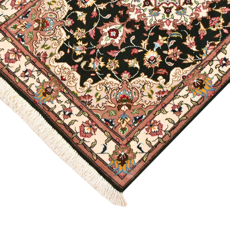 Täbriz - 50 Raj Teppich 60x90cm - Perserteppich - dunkelblau