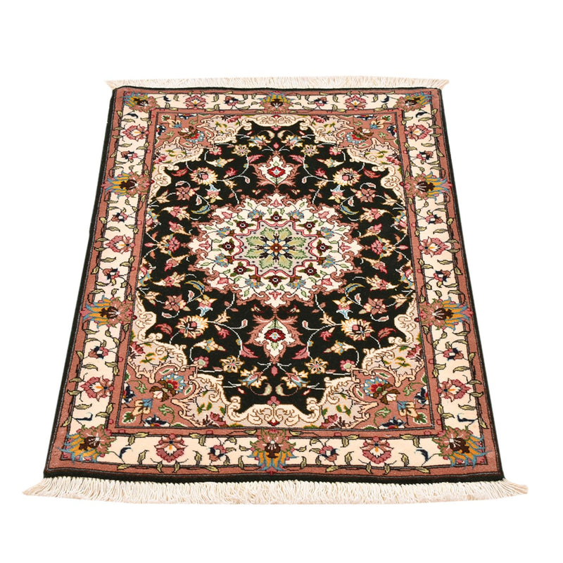 Täbriz - 50 Raj Teppich 60x90cm - Perserteppich - dunkelblau