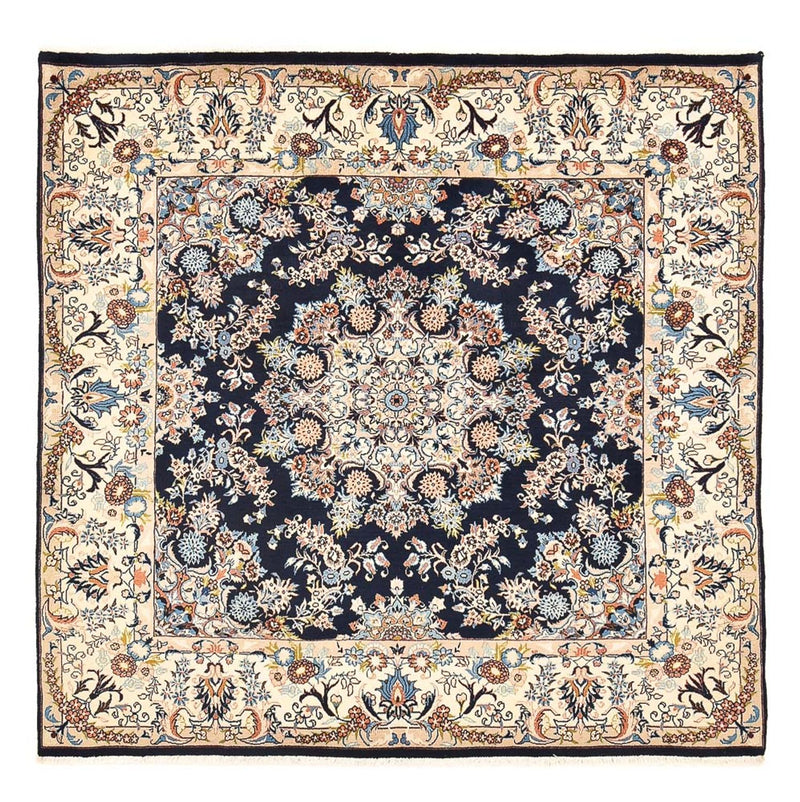 Maschad Teppich 198x200cm - Perserteppich - dunkelblau