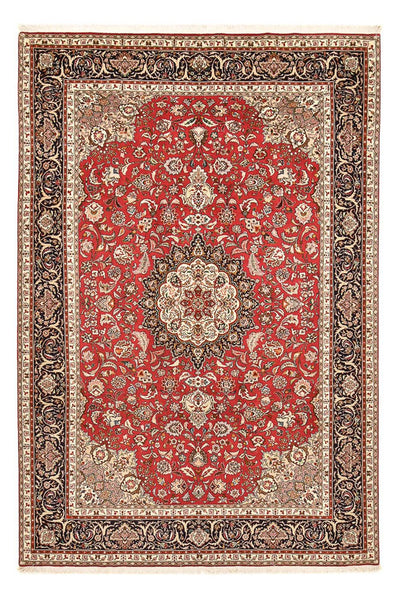 Täbriz - 50 Raj Teppich 203x307cm - Perserteppich - rot