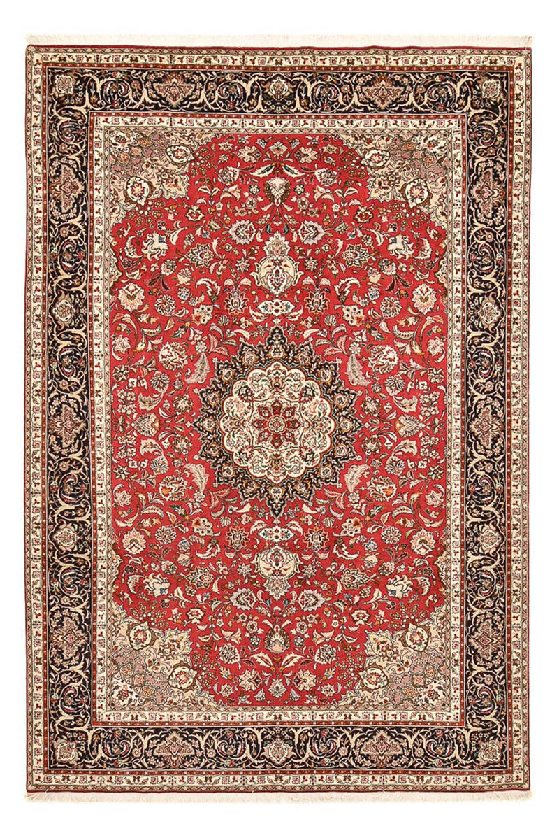 Täbriz - 50 Raj Teppich 203x307cm - Perserteppich - rot