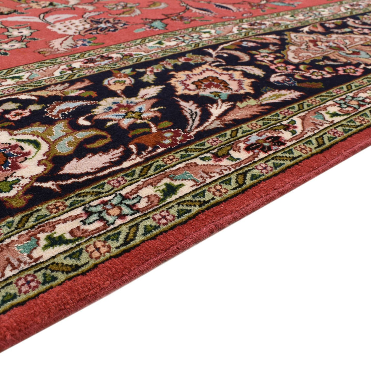 Täbriz - 50 Raj Teppich 205x305cm - Perserteppich - rot