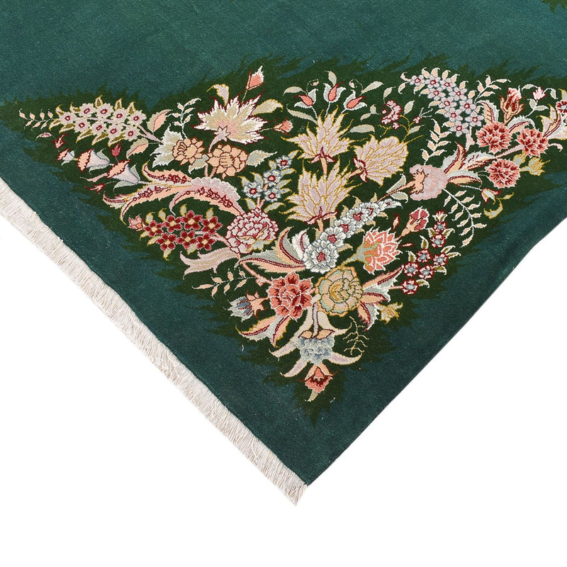 Täbriz - 50 Raj Teppich 200x250cm - Perserteppich - grün