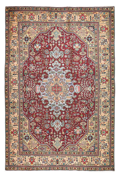 Täbriz - 40 Raj Teppich 203x298cm - Perserteppich - rot