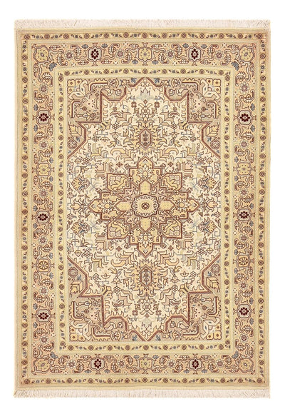 Täbriz - 50 Raj Teppich 100x148cm - Perserteppich - hellbeige