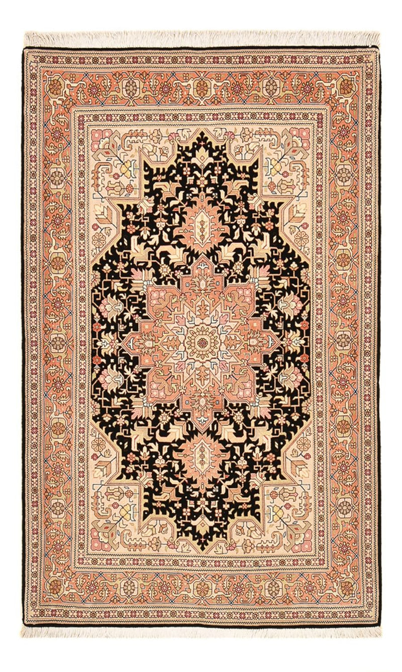 Täbriz - 50 Raj Teppich 100x166cm - Perserteppich - dunkelblau