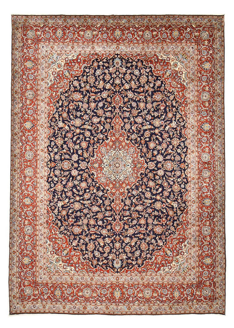 Keshan Teppich 308x424cm - Perserteppich - dunkelblau