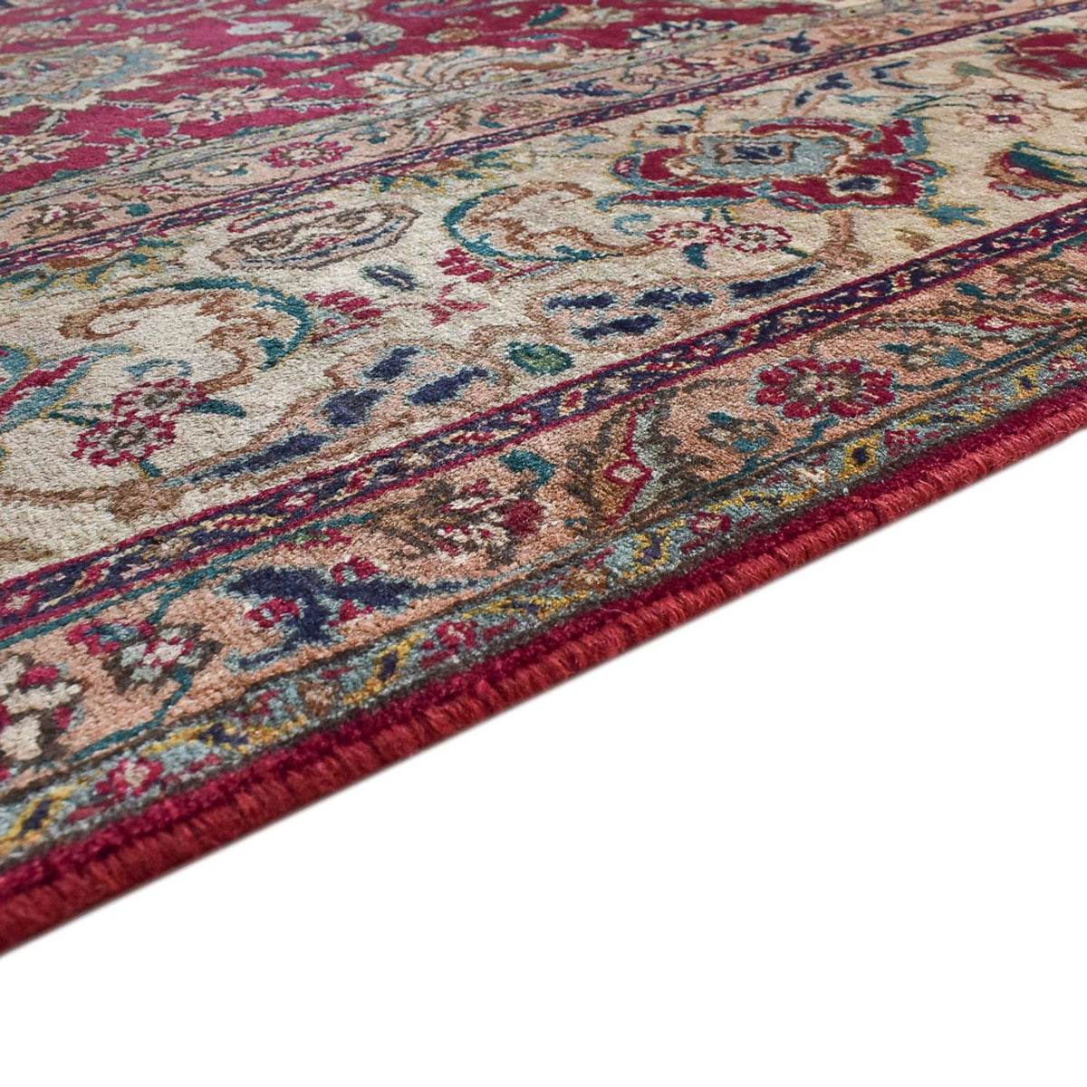 Täbriz - 40 Raj Teppich 292x393cm - Perserteppich - rot