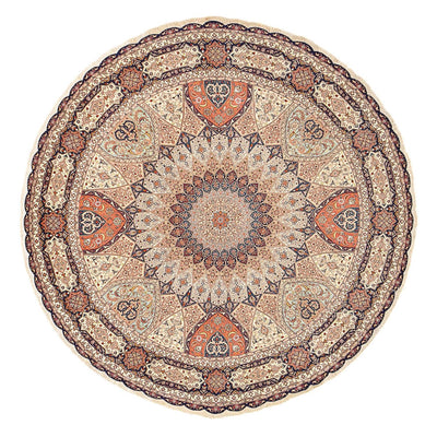 Täbriz - 50 Raj Teppich 312x312cm - Perserteppich - beige