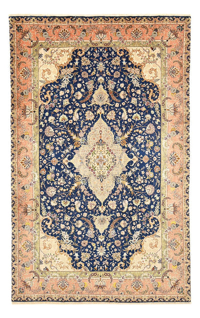 Täbriz - 50 Raj Teppich 189x304cm - Perserteppich - dunkelblau