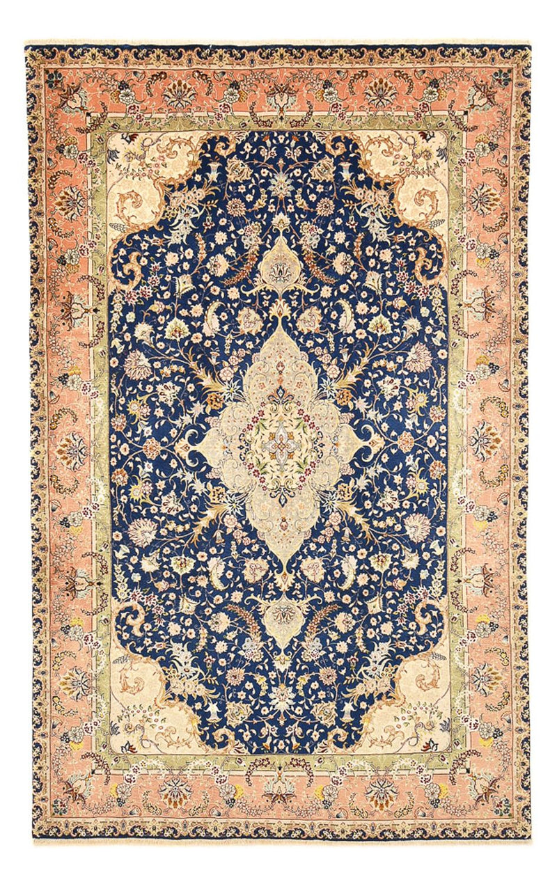 Täbriz - 50 Raj Teppich 189x304cm - Perserteppich - dunkelblau