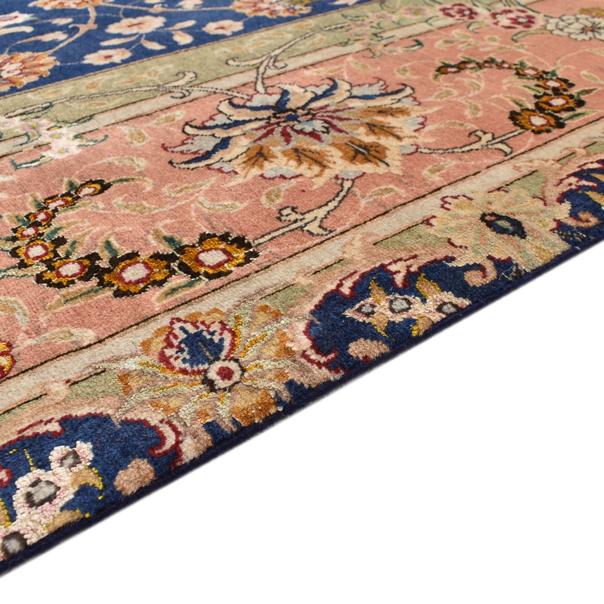 Täbriz - 50 Raj Teppich 189x304cm - Perserteppich - dunkelblau